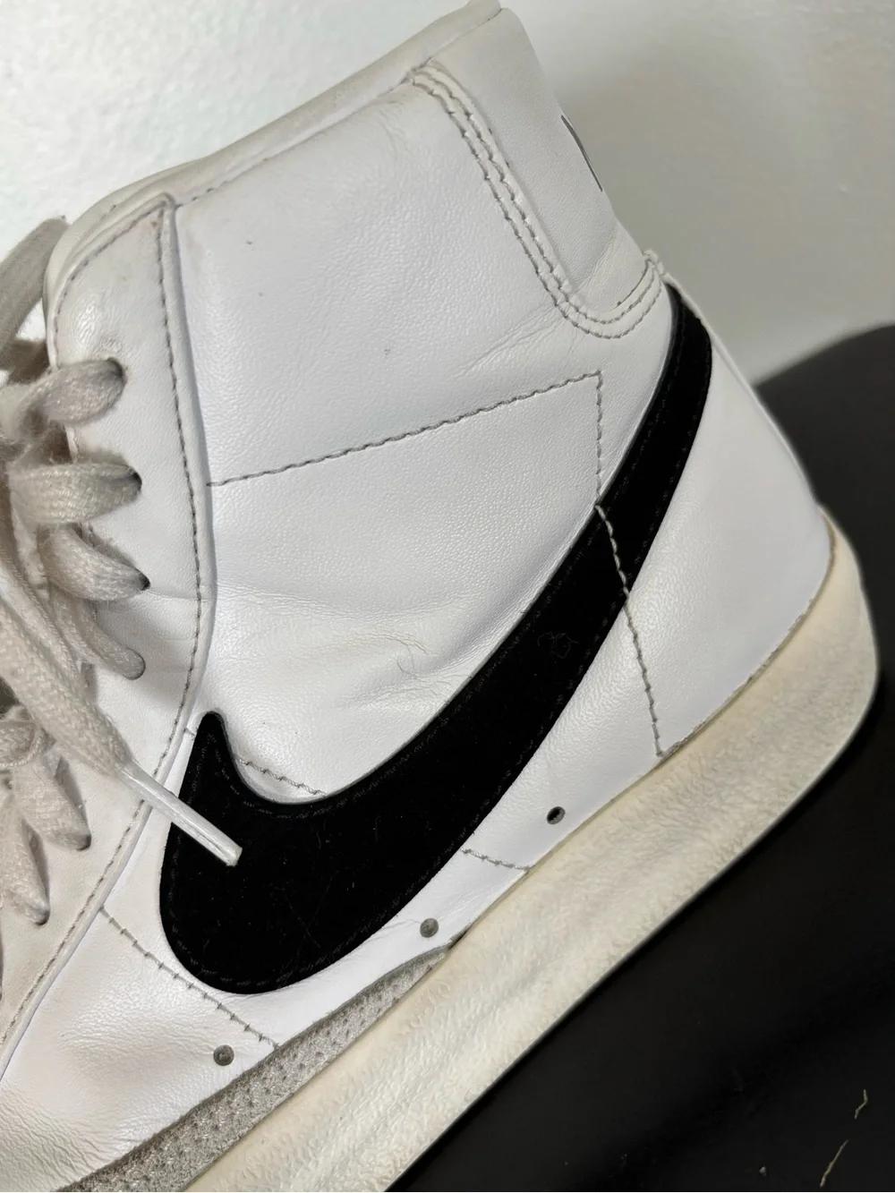 Nike Blazer Mid 77 Vintage White Black CZ1055-100 Womens Size 7.5 Sneakers Shoes - Picture 12 of 14
